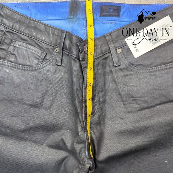 Adriano Goldschmied Coated Denim Straight Leg Jeans Size 27 (4) - Picture 4 of 6